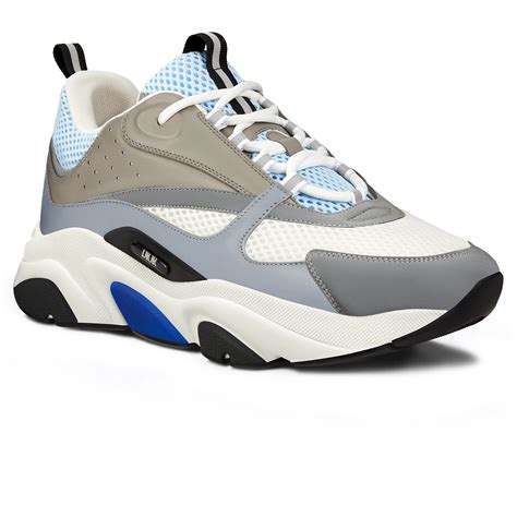 dior b22 sky blue and grey trainer|B22 Sneaker White and Blue Technical Mesh and Gray Calfskin.